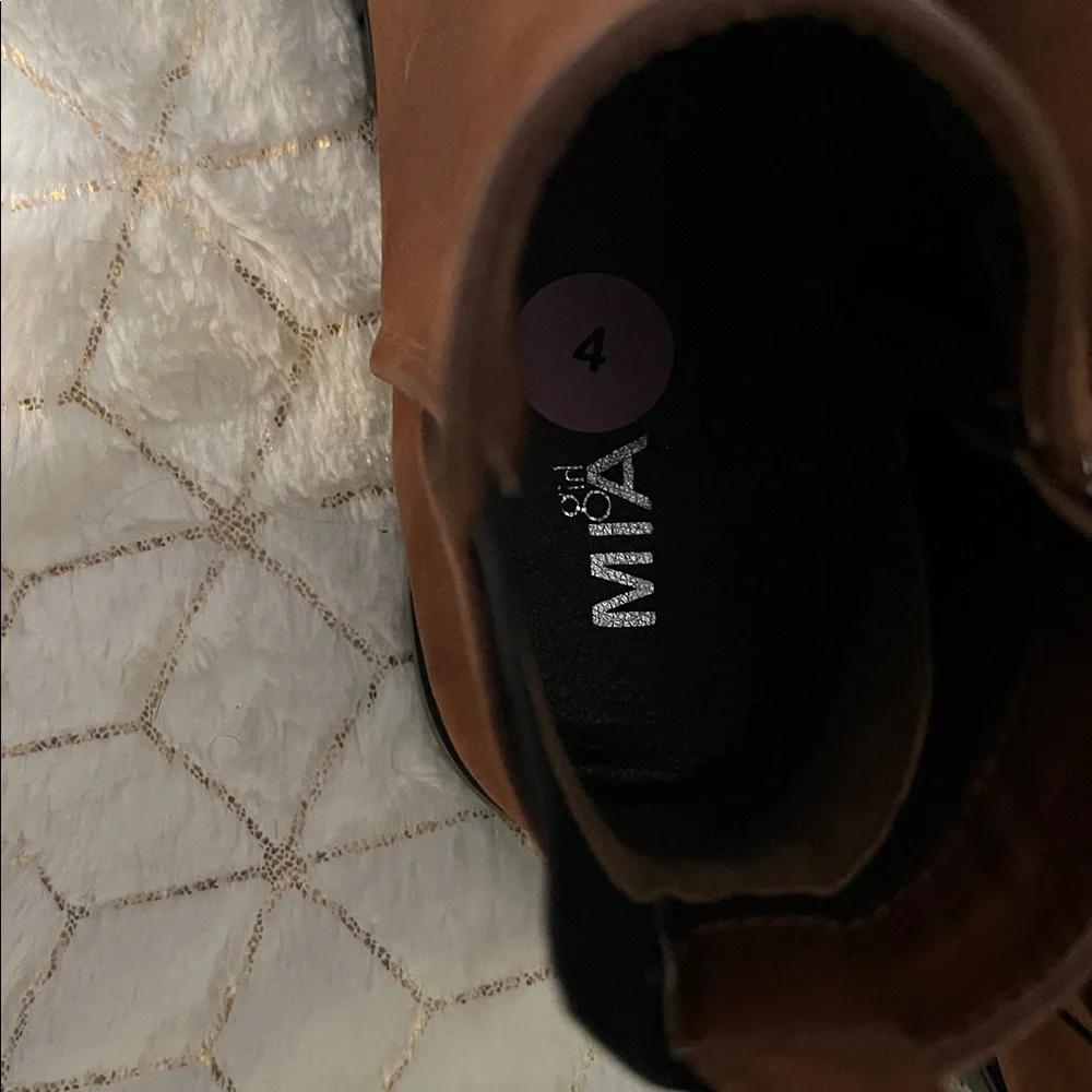 MIA Tan‎ Ankle Boots with Black Sole